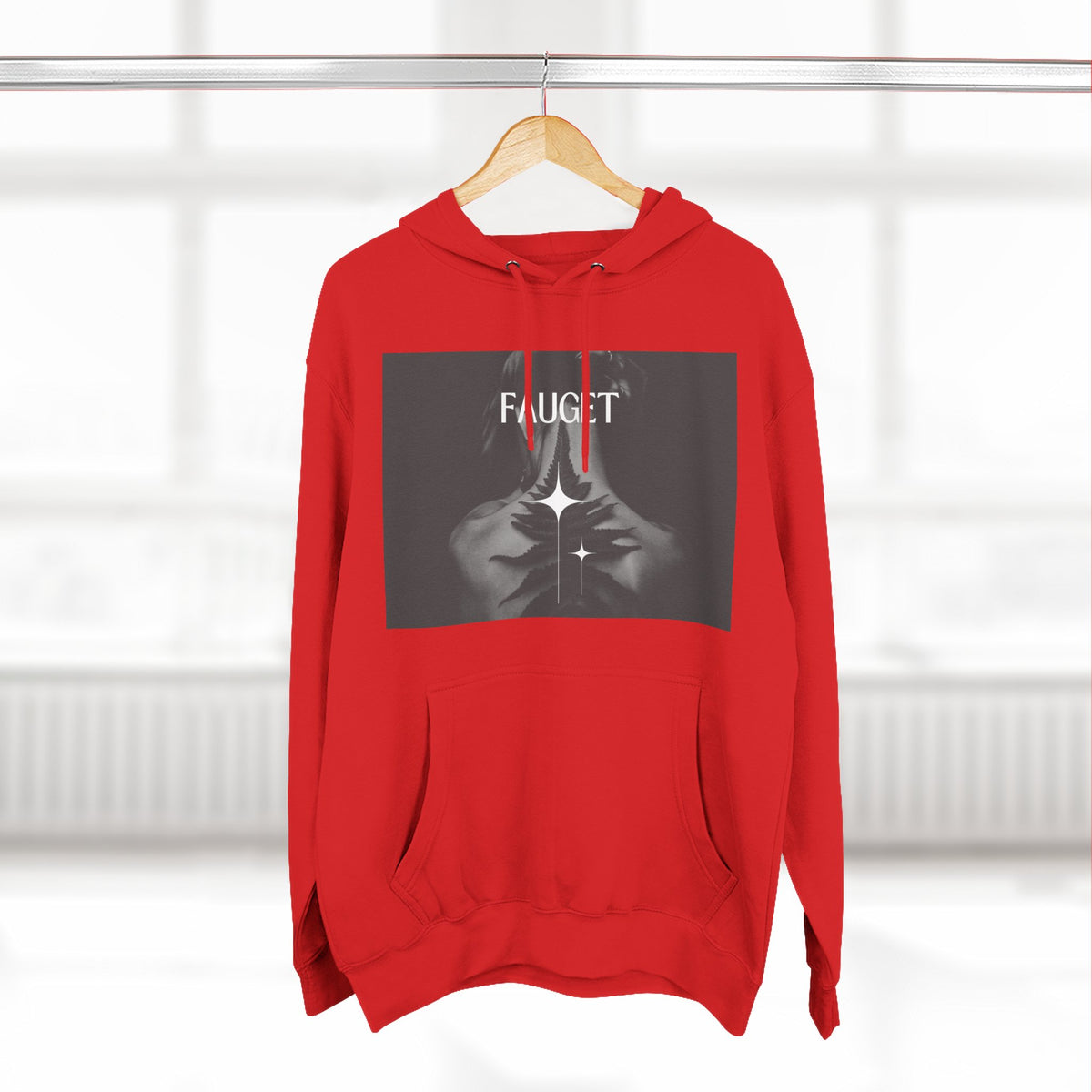 Hoodie — 'FAUCET' Monochrome Prayer Hands Graphic Hoodie