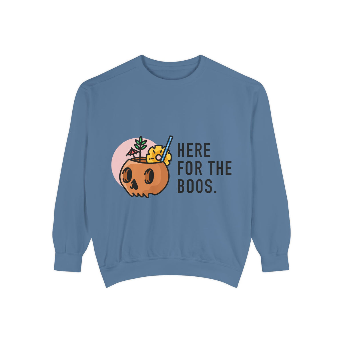 Halloween Pumpkin "Here for the Boos" Sweatshirt