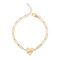 Paperclip Heart Bracelet – Personalized Engraved Gift for Her