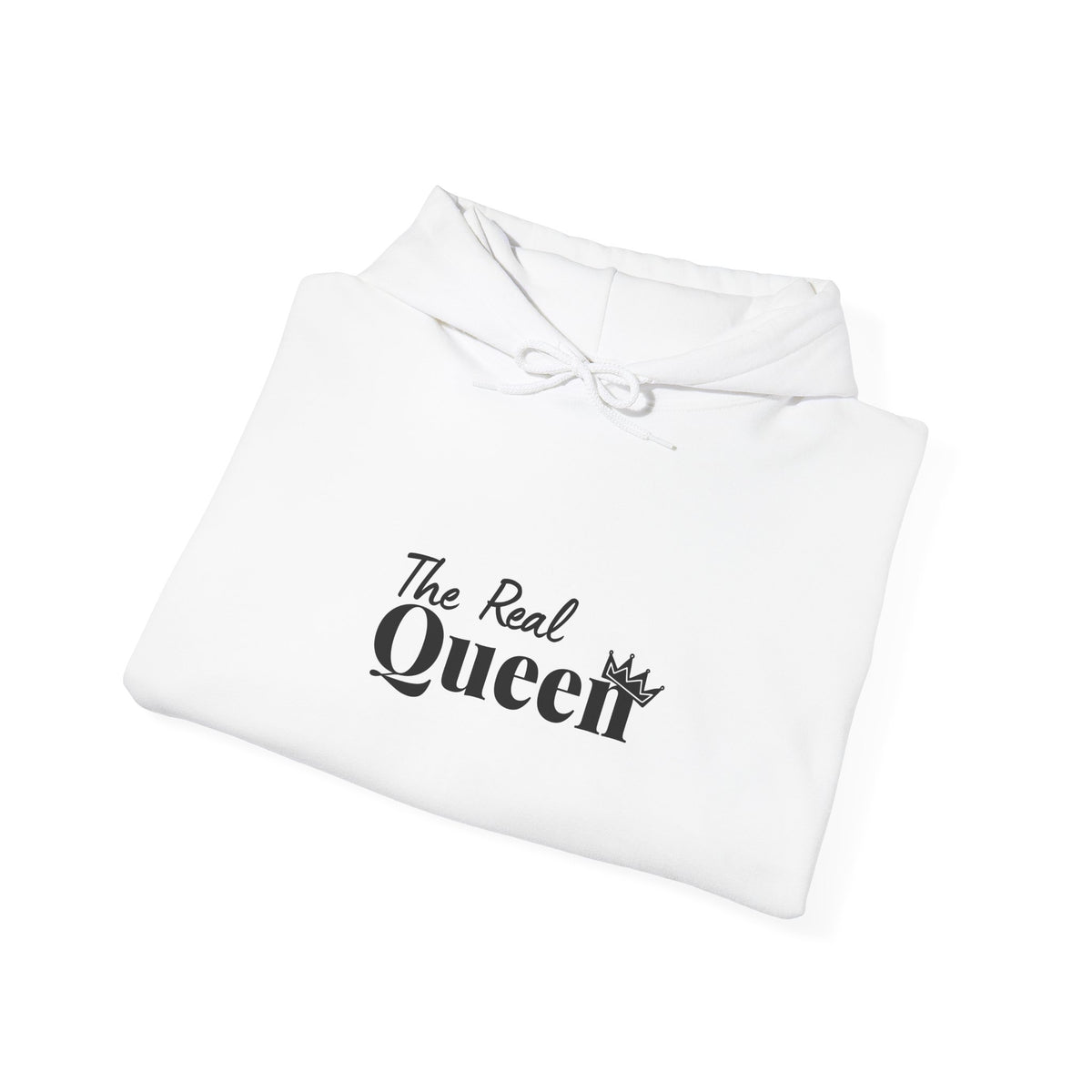 The Real Queen Hoodie — 'Slate & Social' Graphic Pullover for Bold Fashionistas