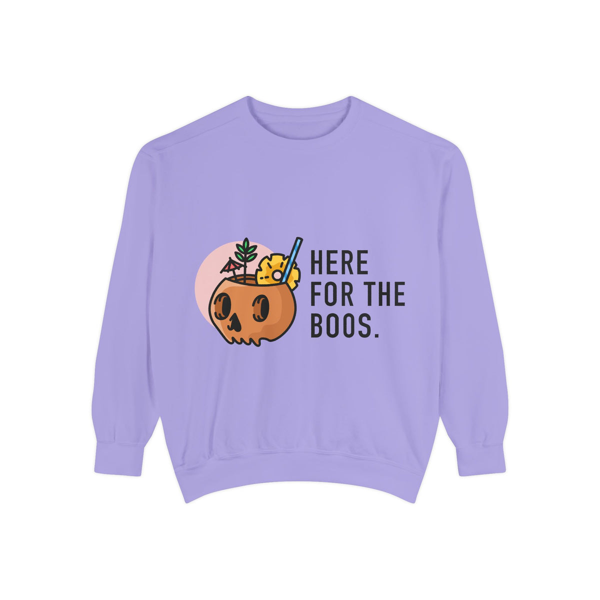 Halloween Pumpkin "Here for the Boos" Sweatshirt