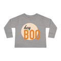 Toddler Long Sleeve Tee — "hey BOO" Halloween Spooky Season Shirt