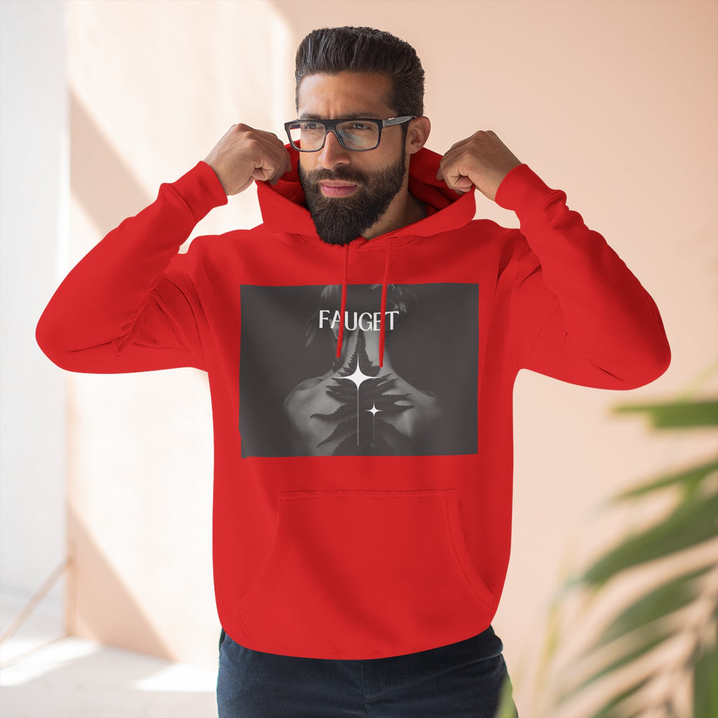 Hoodie — 'FAUCET' Monochrome Prayer Hands Graphic Hoodie