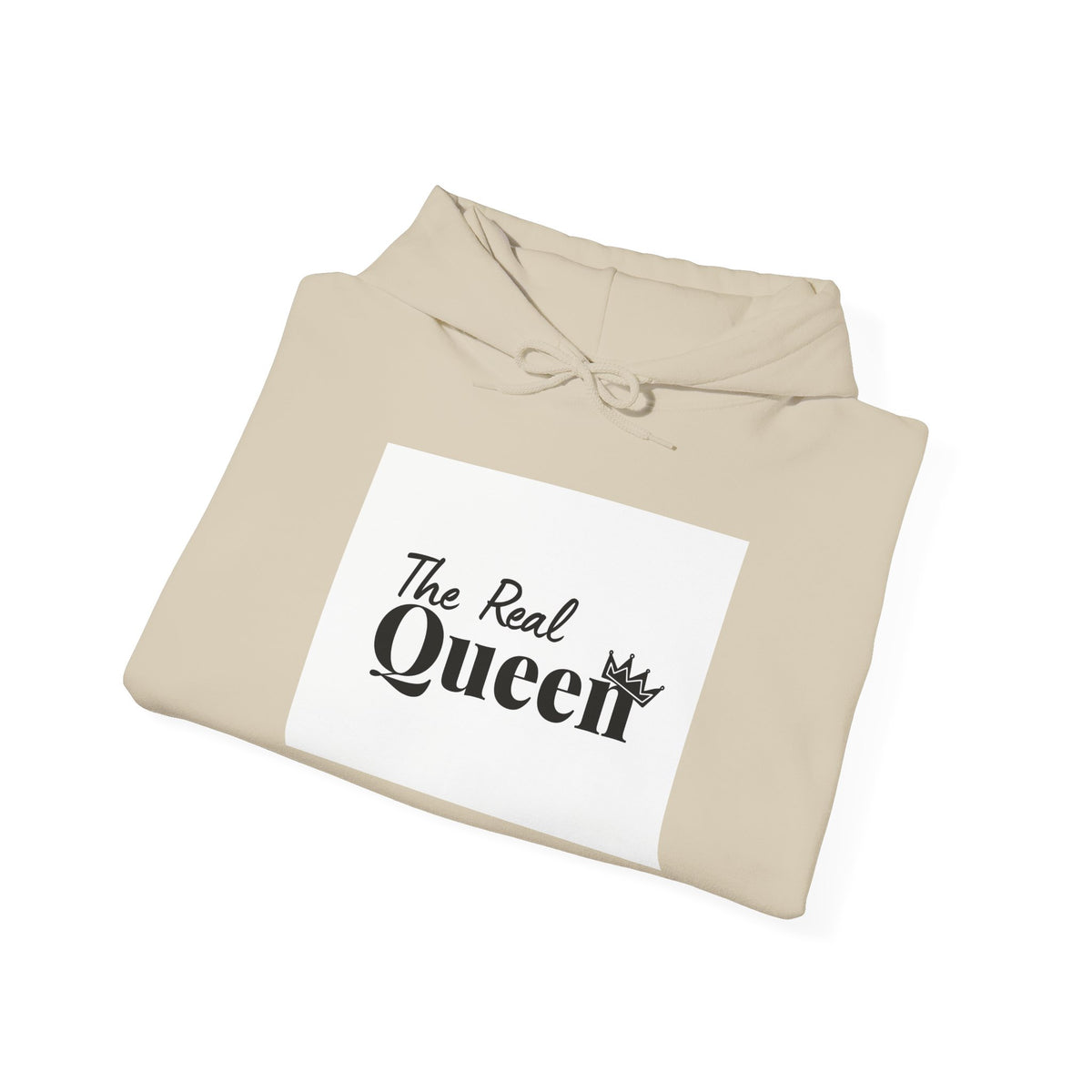 The Real Queen Hoodie — 'Slate & Social' Graphic Pullover for Bold Fashionistas