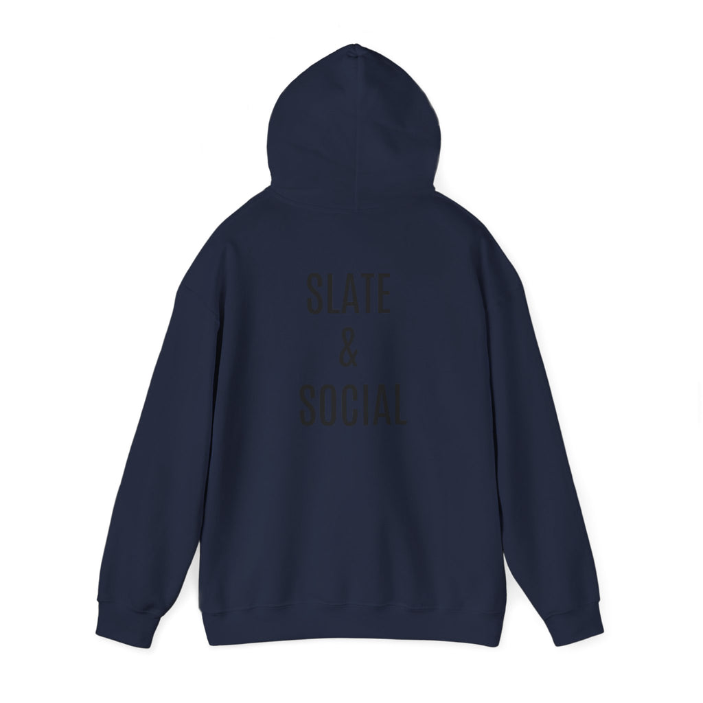 Butterfly Graphic Hoodie — 'Slate & Social' Minimalist White Pullover