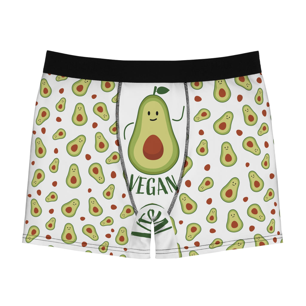Vegan Avocado Boxer Briefs — Cute All-Over Print Men’s Undergarment