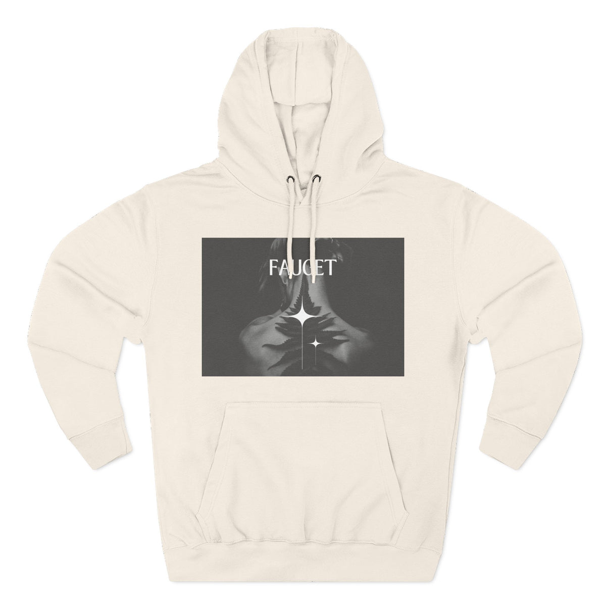 Hoodie — 'FAUCET' Monochrome Prayer Hands Graphic Hoodie