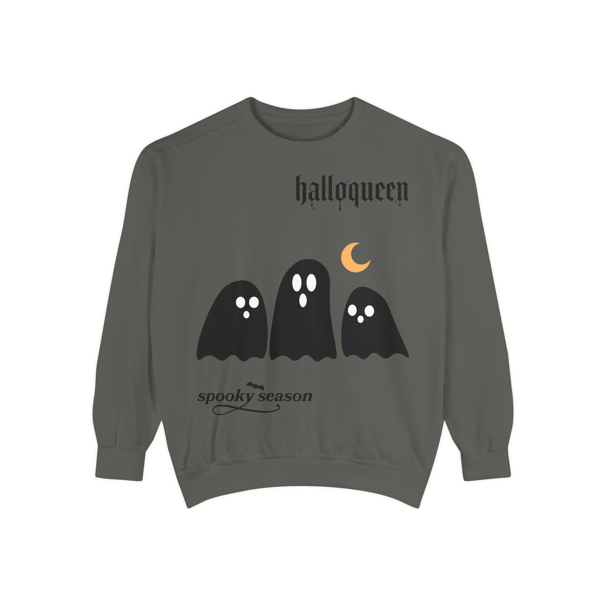 Halloween Ghosts Sweatshirt — "halloqueen" Spooky Season Crewneck