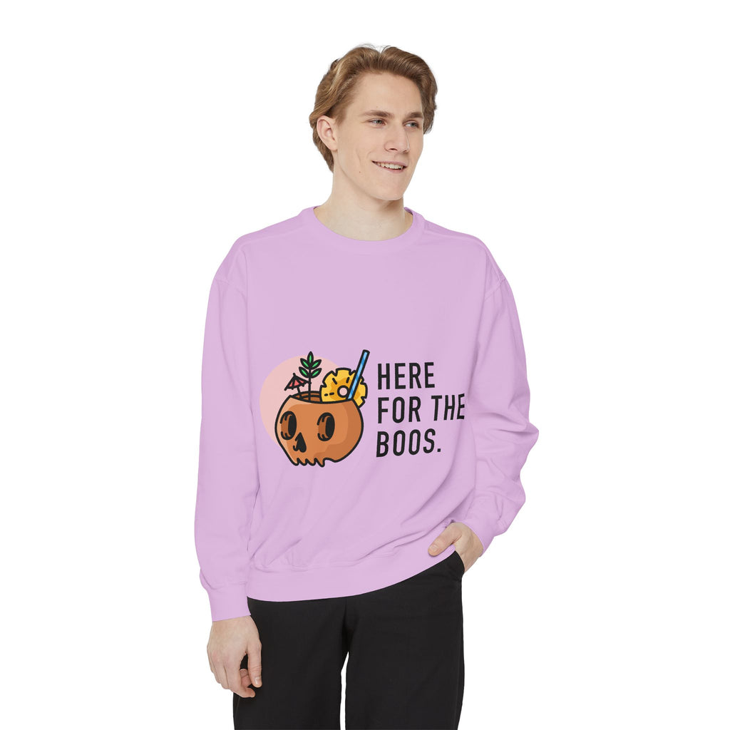 Halloween Pumpkin "Here for the Boos" Sweatshirt