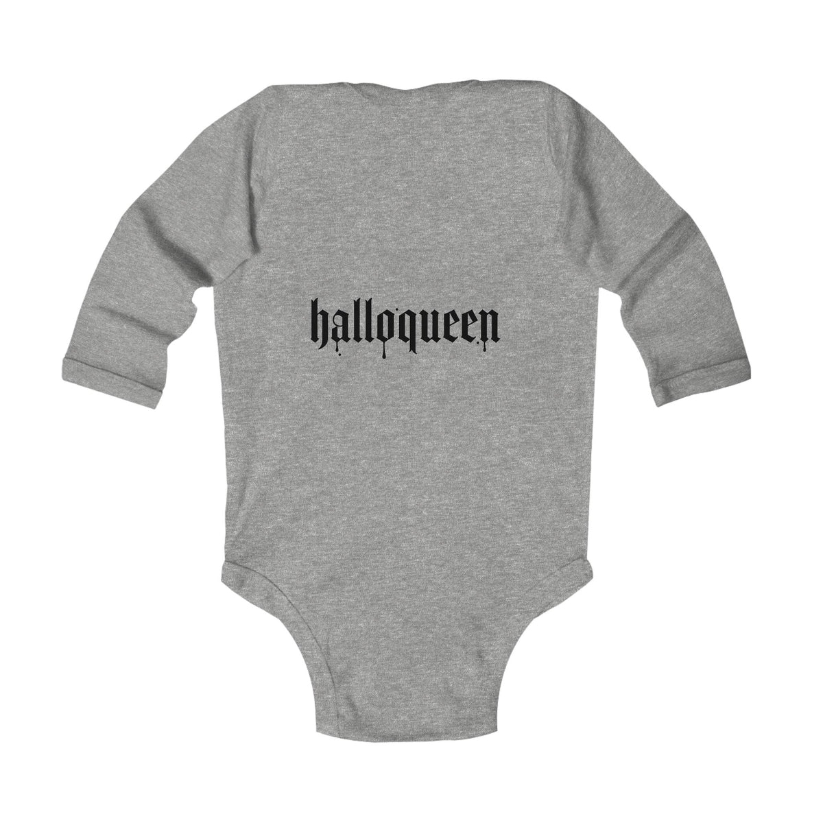 Halloween Infant Bodysuit — Cute Ghosts Front & "halloqueen" Back