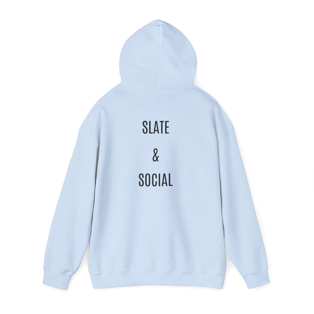 The Real Queen Hoodie — 'Slate & Social' Graphic Pullover for Bold Fashionistas