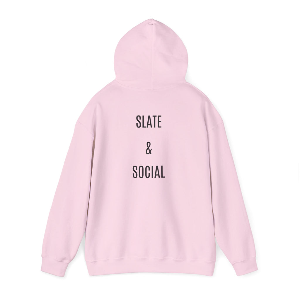 The Real Queen Hoodie — 'Slate & Social' Graphic Pullover for Bold Fashionistas