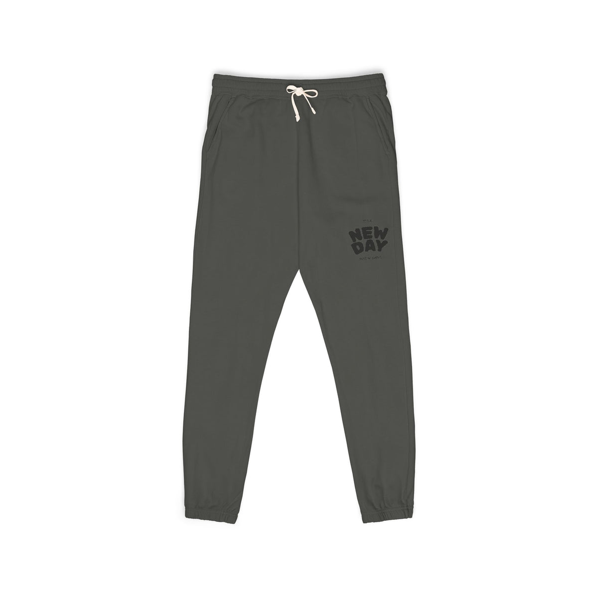 Embroidered 'Mom' Handprint Fleece Sweatpants — Cozy Gift for New Moms & Mother's Day