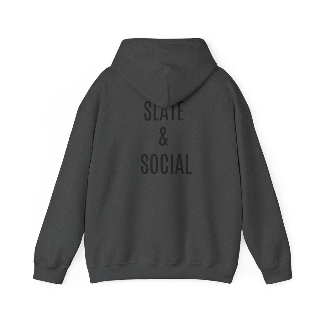 Butterfly Graphic Hoodie — 'Slate & Social' Minimalist White Pullover