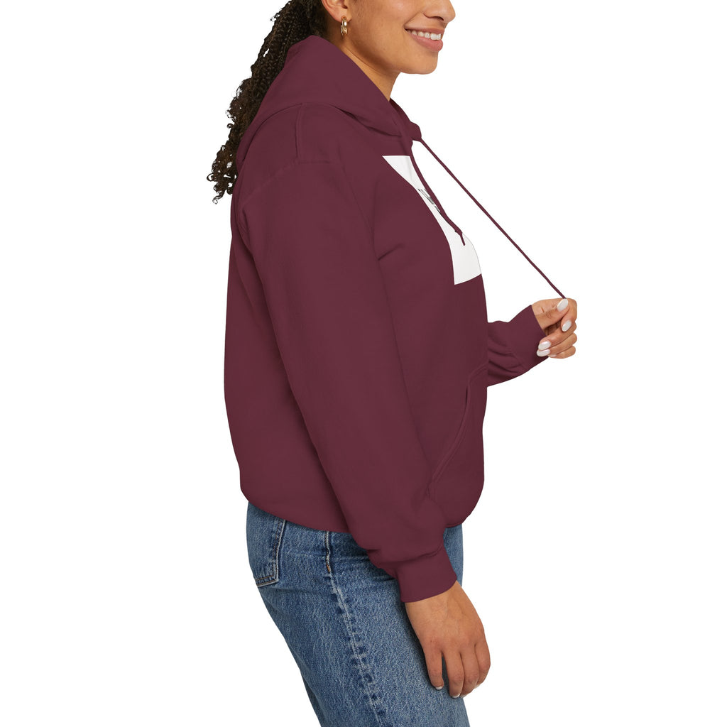 The Real Queen Hoodie — 'Slate & Social' Graphic Pullover for Bold Fashionistas