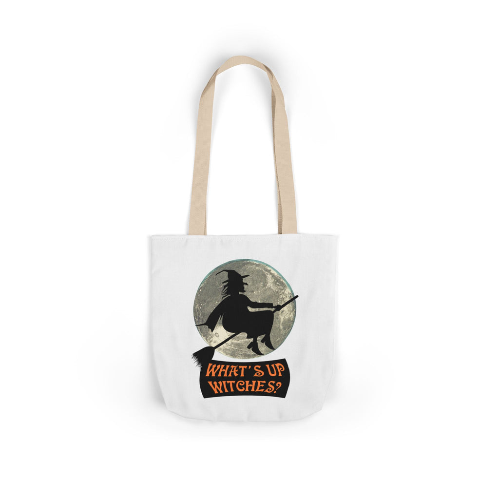 What’s Up Witches Halloween Witch Canvas Tote Bag