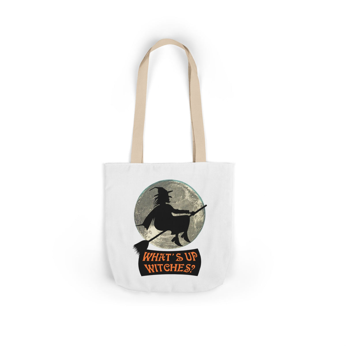 What’s Up Witches Halloween Witch Canvas Tote Bag