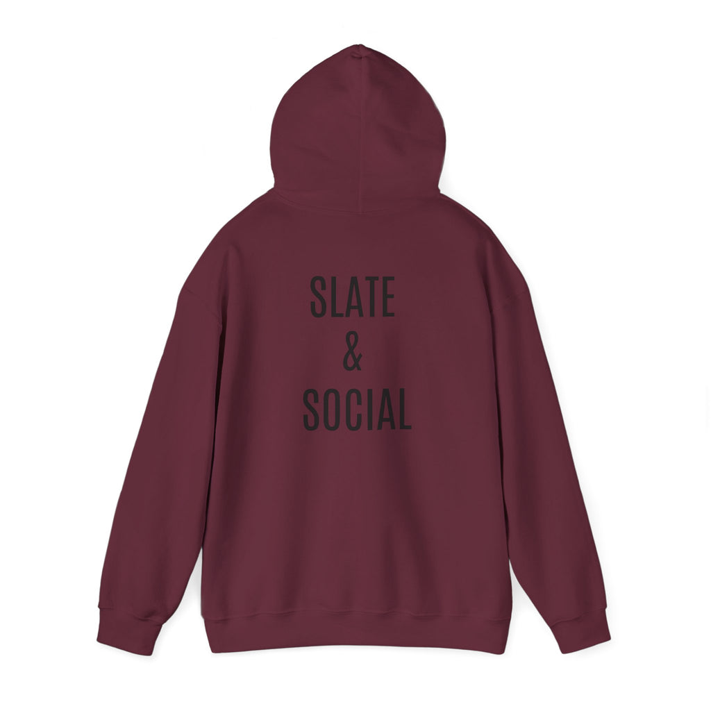 Butterfly Graphic Hoodie — 'Slate & Social' Minimalist White Pullover