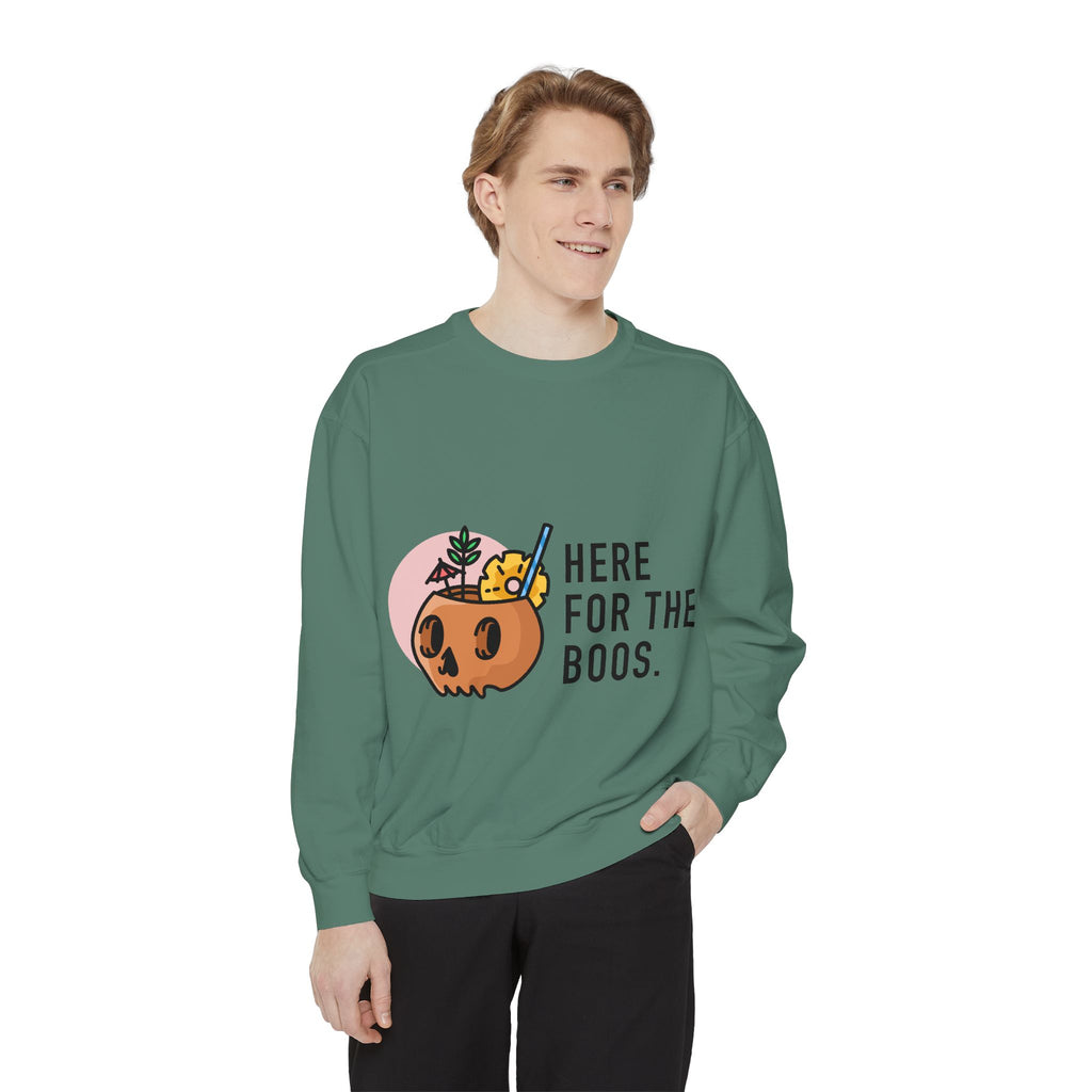 Halloween Pumpkin "Here for the Boos" Sweatshirt