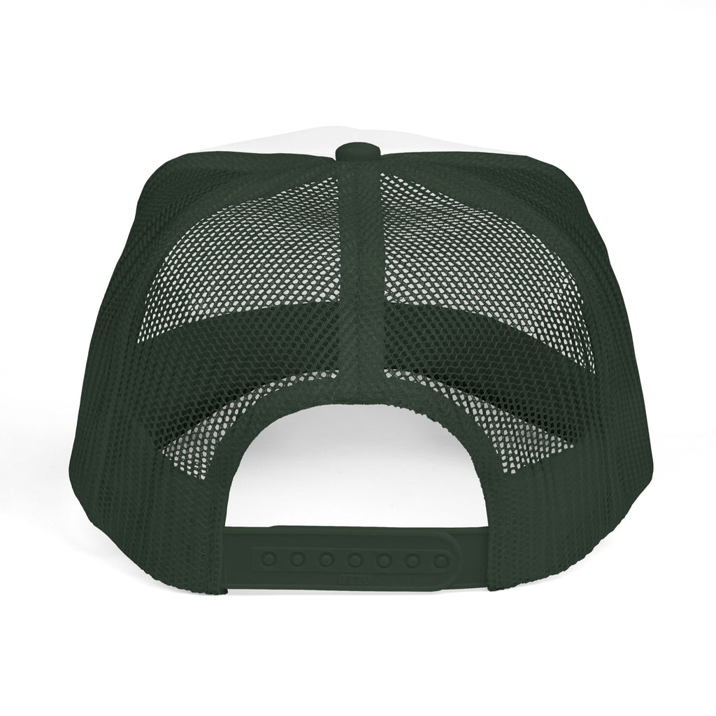 Trucker Hat — "Slate & Social" Retro Patch Foam Cap