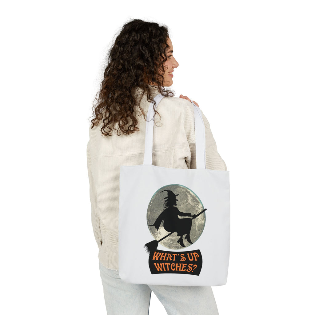What’s Up Witches Halloween Witch Canvas Tote Bag