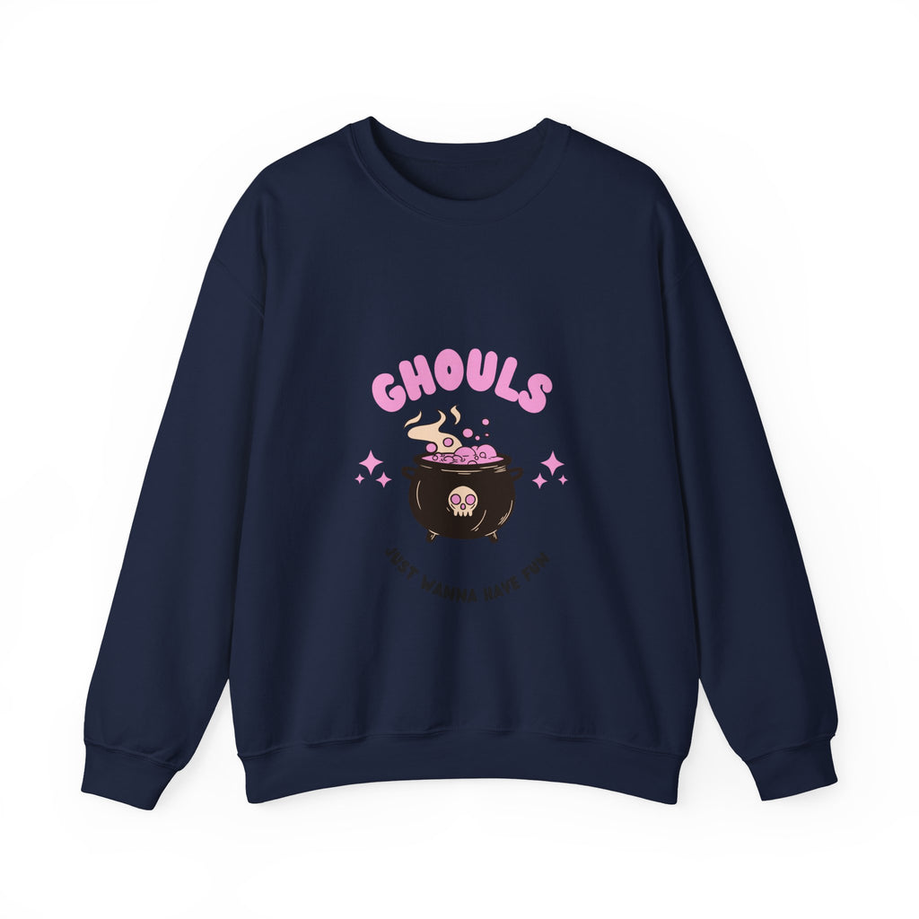 Ghoul Crewneck Sweatshirt — "Ghouls Just Wanna Have Fun" Cute Halloween Pullover