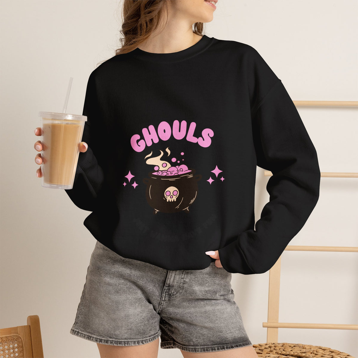 Ghoul Crewneck Sweatshirt — "Ghouls Just Wanna Have Fun" Cute Halloween Pullover
