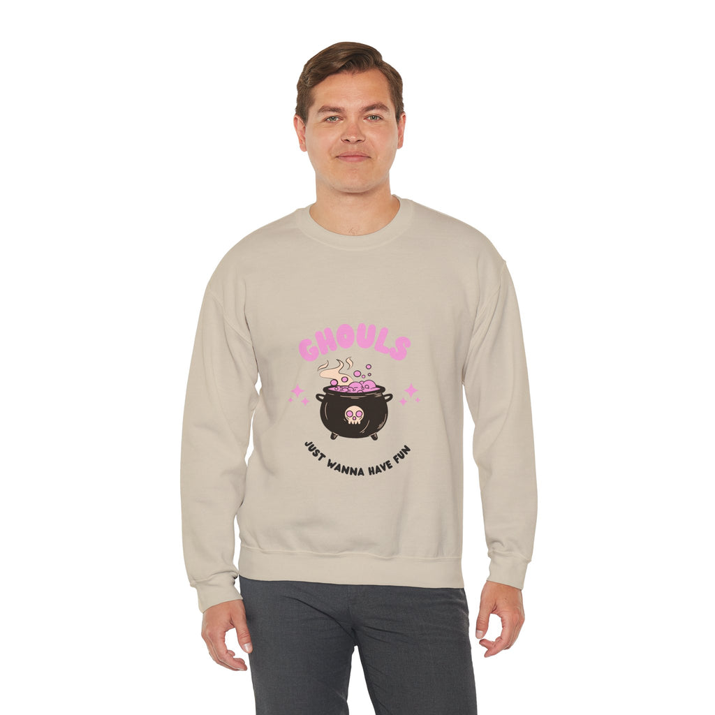 Ghoul Crewneck Sweatshirt — "Ghouls Just Wanna Have Fun" Cute Halloween Pullover