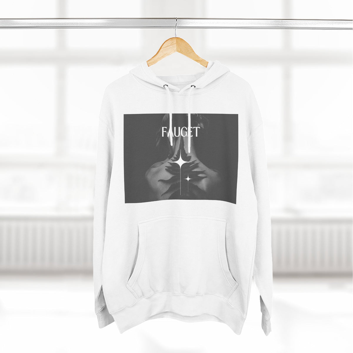 Hoodie — 'FAUCET' Monochrome Prayer Hands Graphic Hoodie