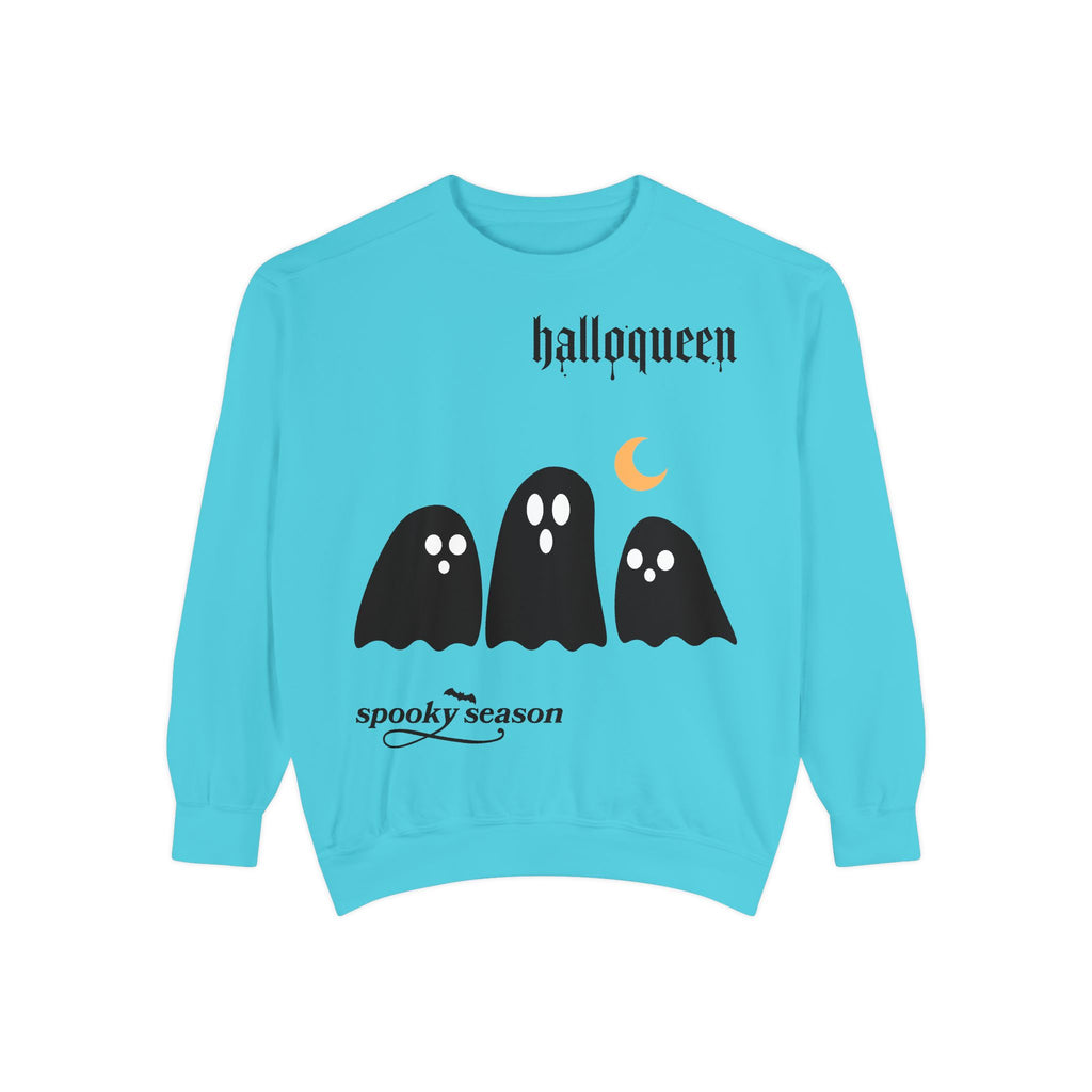 Halloween Ghosts Sweatshirt — "halloqueen" Spooky Season Crewneck