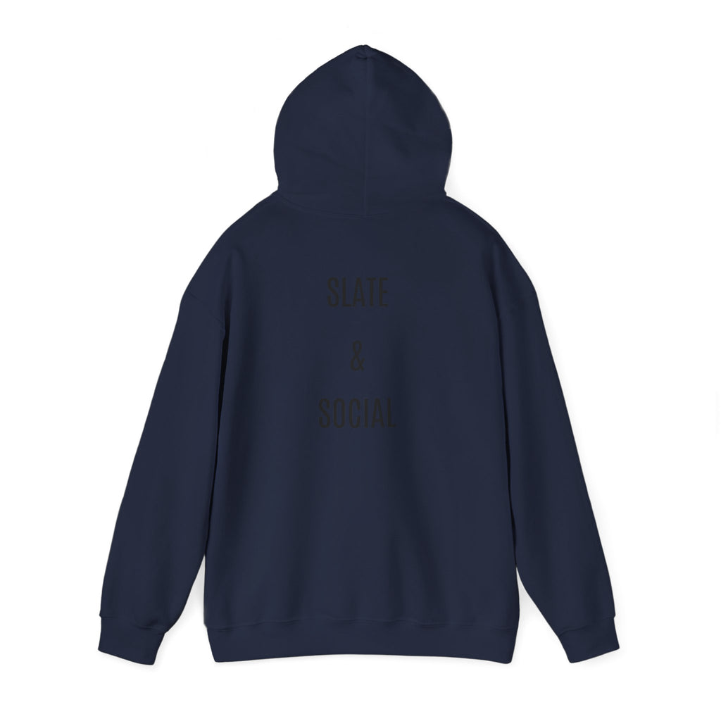 The Real Queen Hoodie — 'Slate & Social' Graphic Pullover for Bold Fashionistas