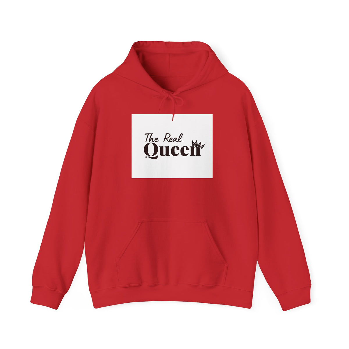 The Real Queen Hoodie — 'Slate & Social' Graphic Pullover for Bold Fashionistas