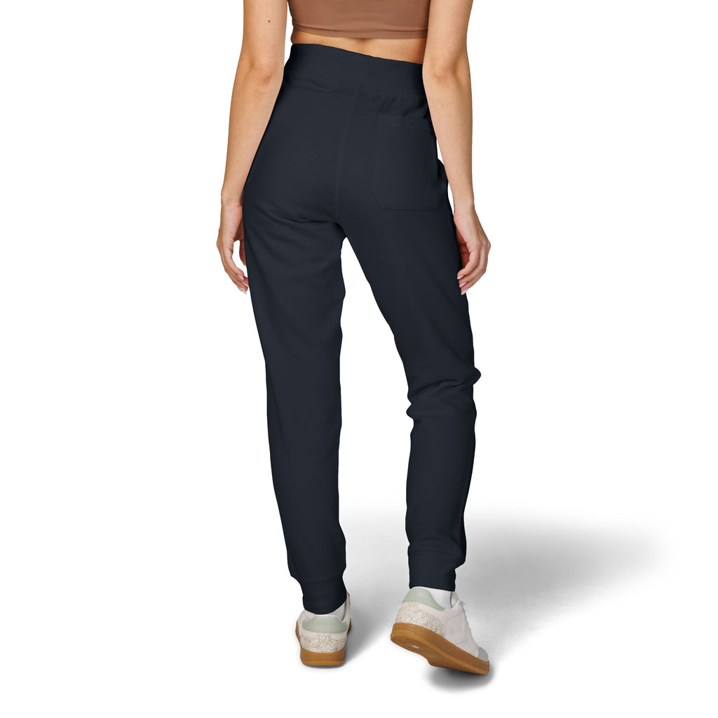Embroidered 'Slate & Social' Fleece Sweatpants — Cozy Casual Joggers
