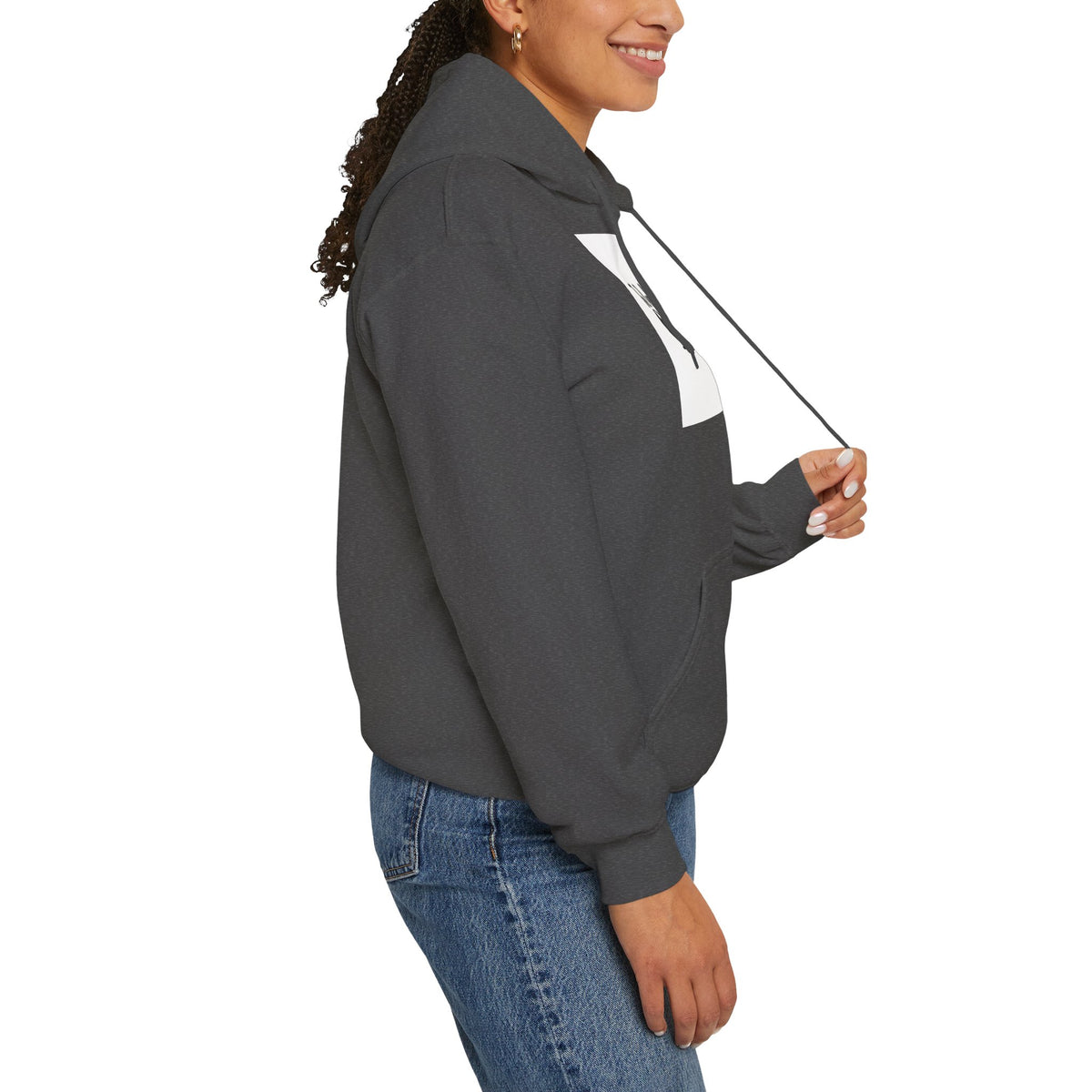 The Real Queen Hoodie — 'Slate & Social' Graphic Pullover for Bold Fashionistas