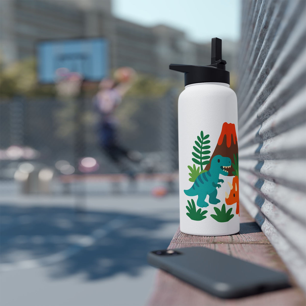 Dinosaur Adventure Stainless Steel Water Bottle