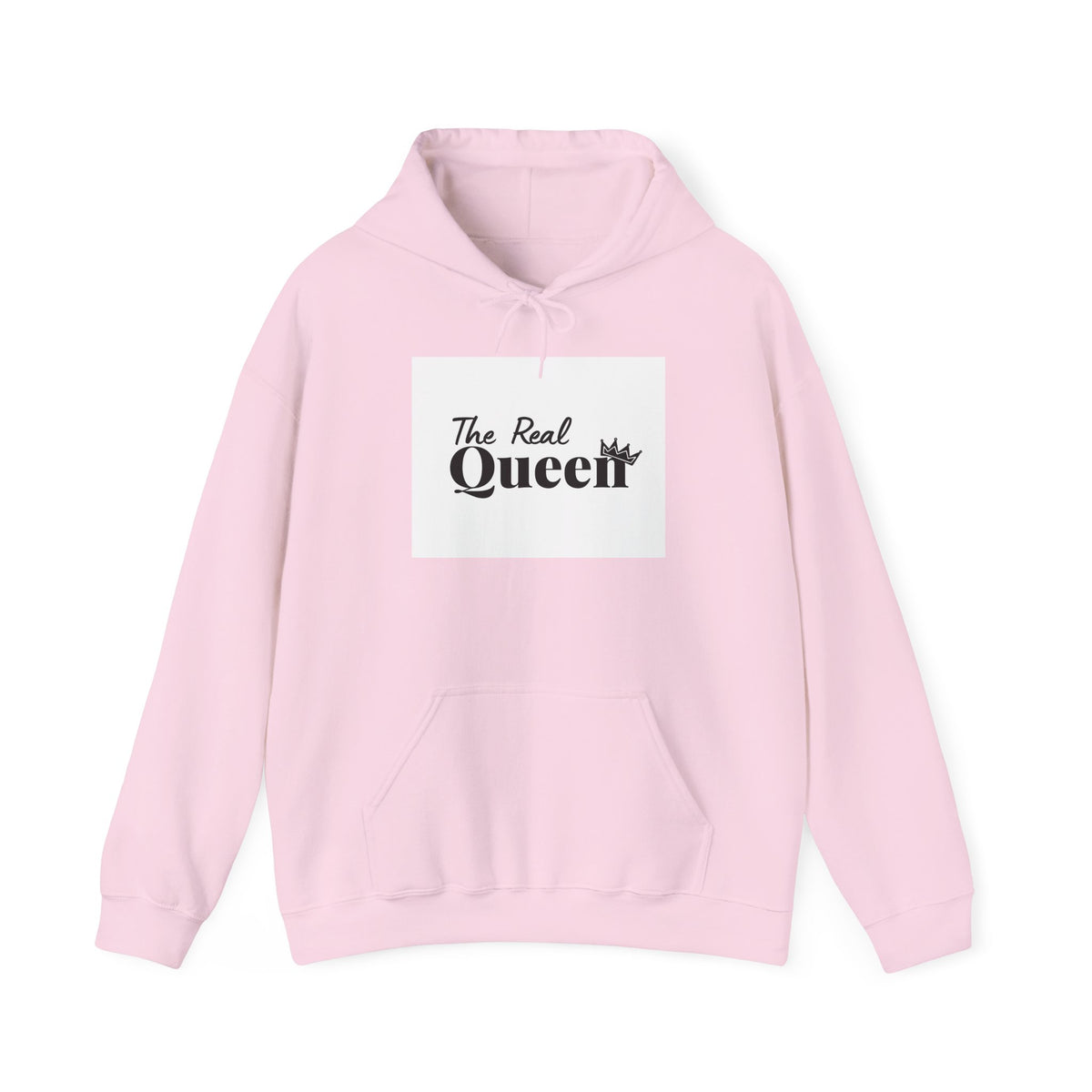 The Real Queen Hoodie — 'Slate & Social' Graphic Pullover for Bold Fashionistas
