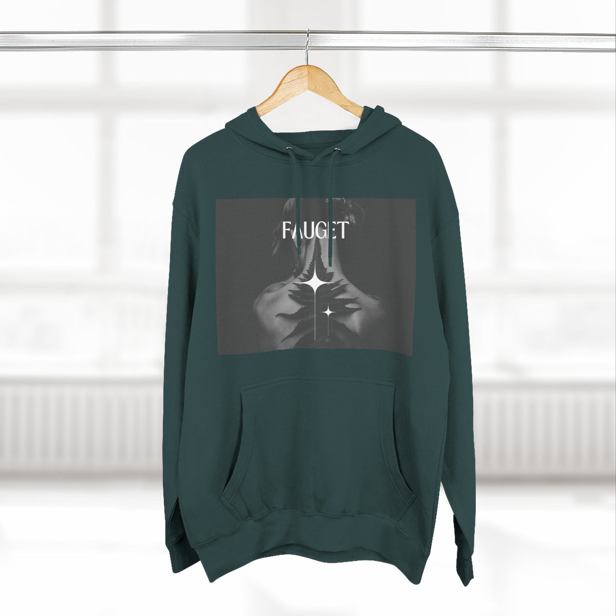 Hoodie — 'FAUCET' Monochrome Prayer Hands Graphic Hoodie