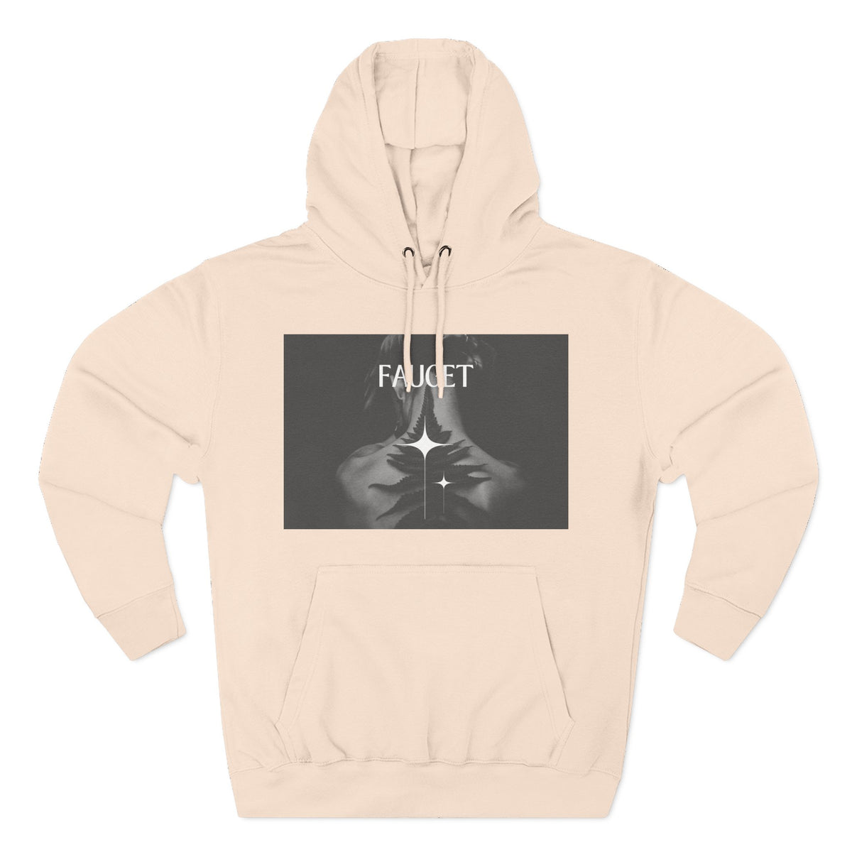 Hoodie — 'FAUCET' Monochrome Prayer Hands Graphic Hoodie