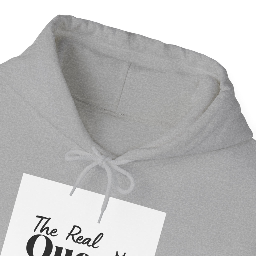 The Real Queen Hoodie — 'Slate & Social' Graphic Pullover for Bold Fashionistas