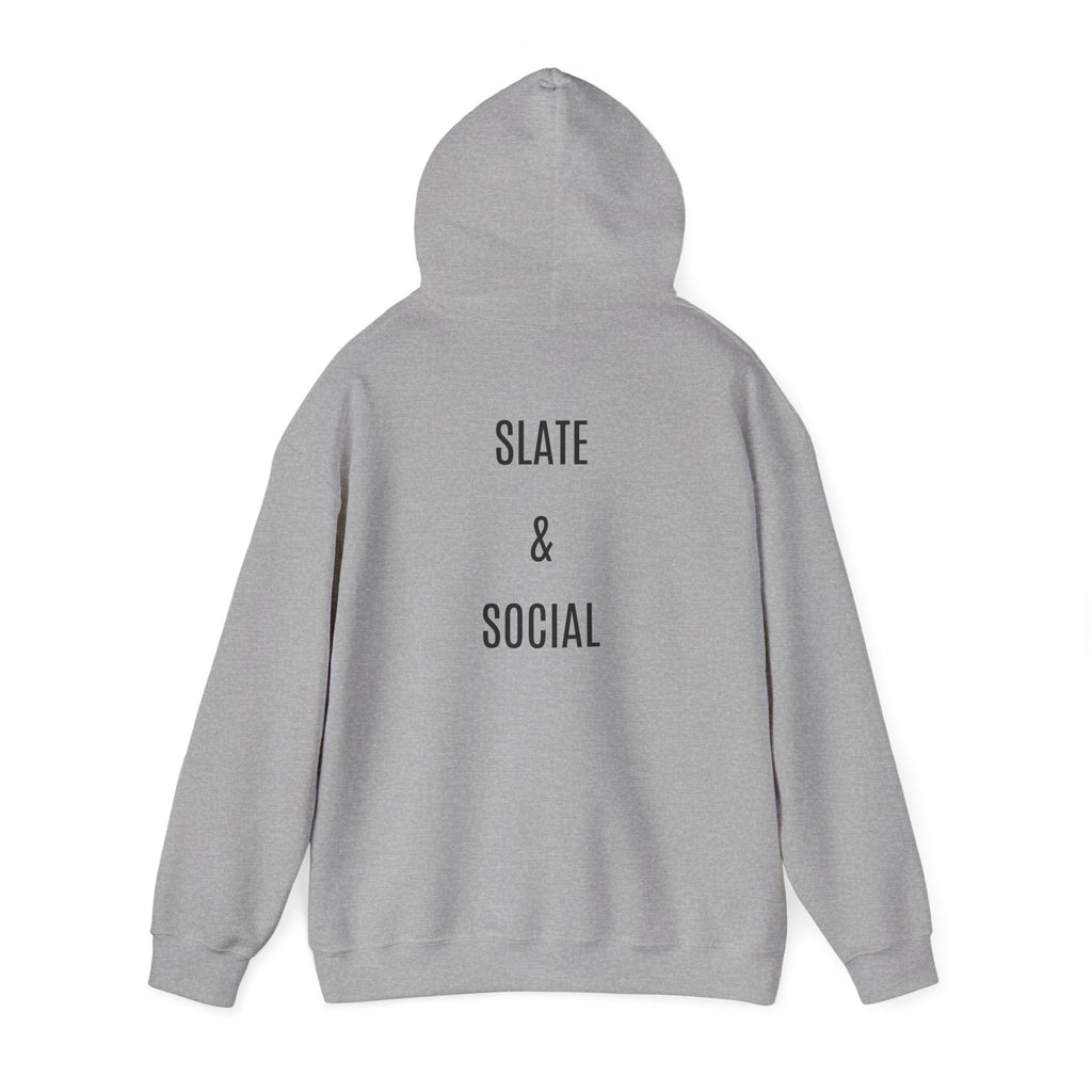 The Real Queen Hoodie — 'Slate & Social' Graphic Pullover for Bold Fashionistas