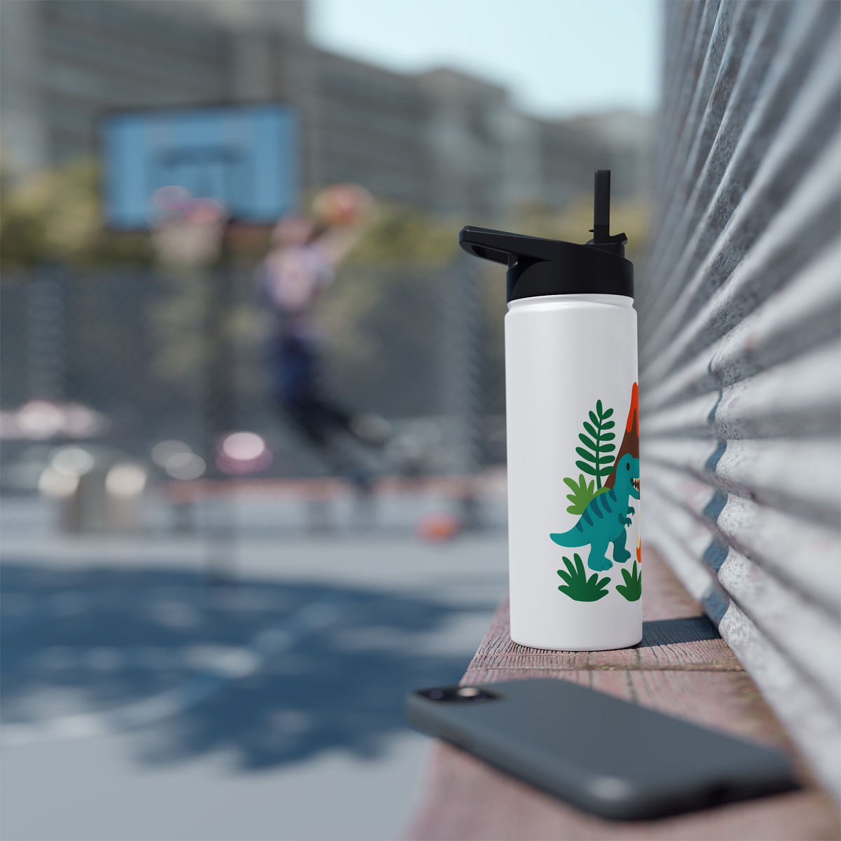 Dinosaur Adventure Stainless Steel Water Bottle