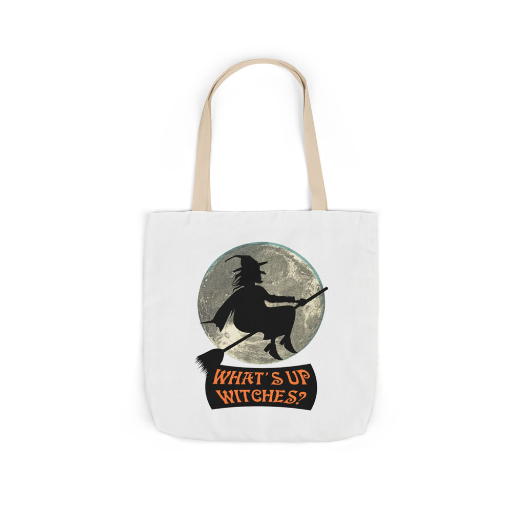 What’s Up Witches Halloween Witch Canvas Tote Bag