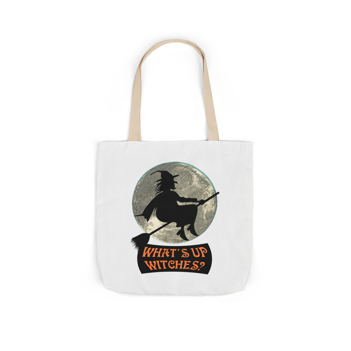 What’s Up Witches Halloween Witch Canvas Tote Bag