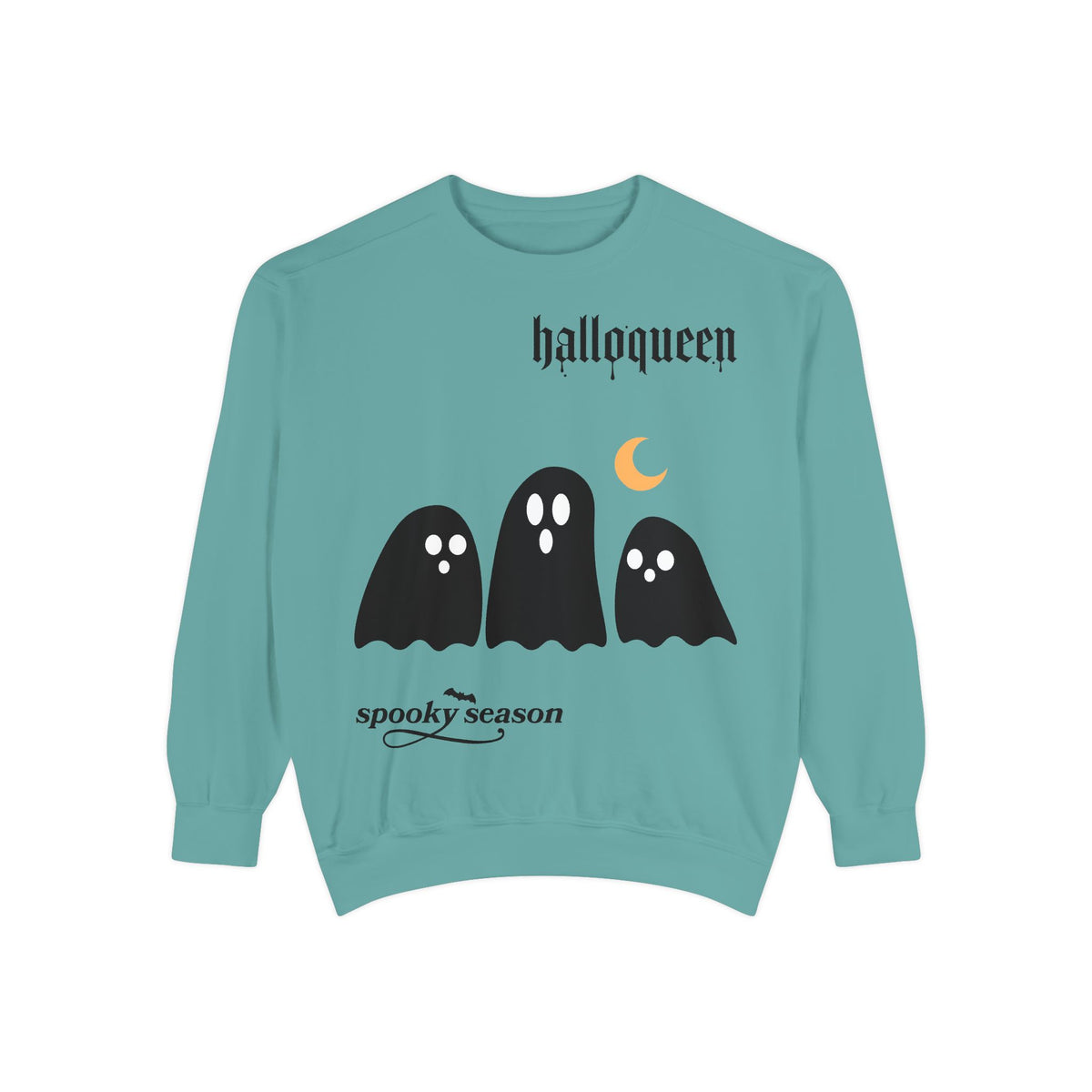 Halloween Ghosts Sweatshirt — "halloqueen" Spooky Season Crewneck