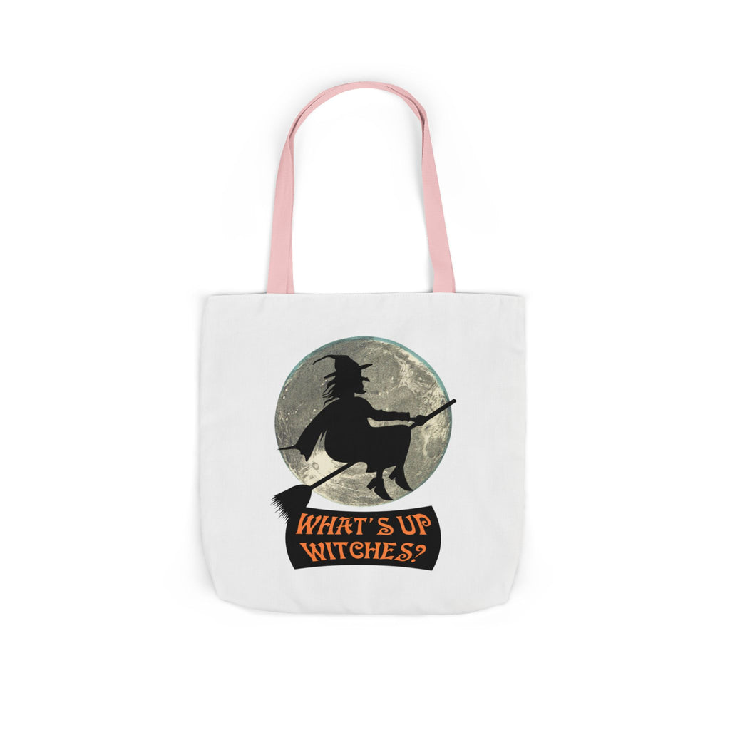 What’s Up Witches Halloween Witch Canvas Tote Bag