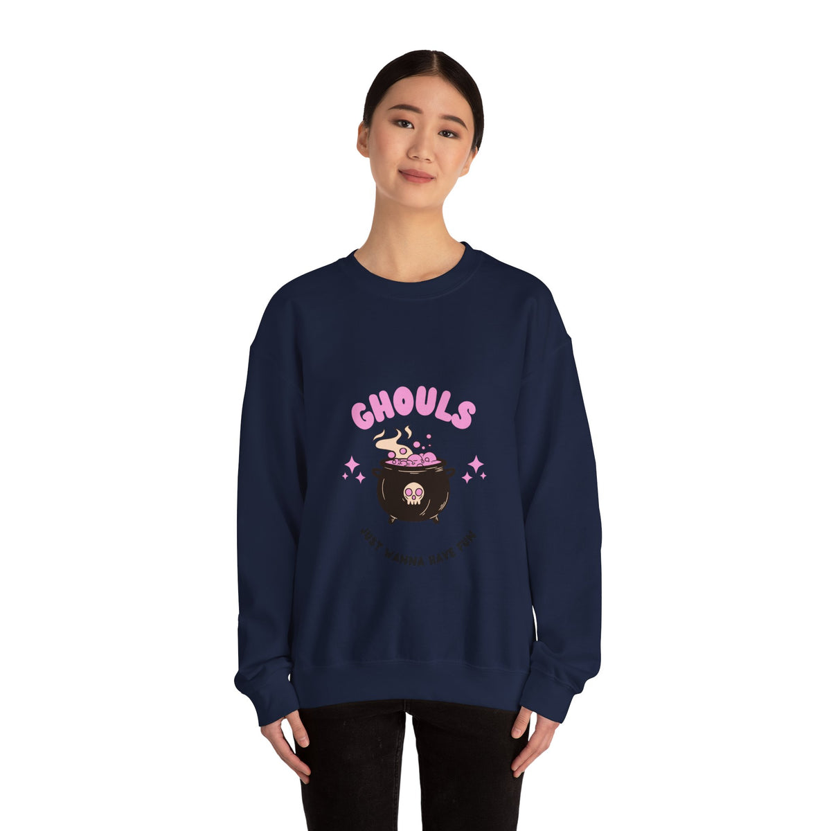 Ghoul Crewneck Sweatshirt — "Ghouls Just Wanna Have Fun" Cute Halloween Pullover