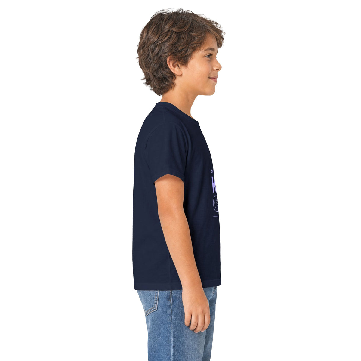Kids Tee — "Be Kind" Pastel Mirror Graphic