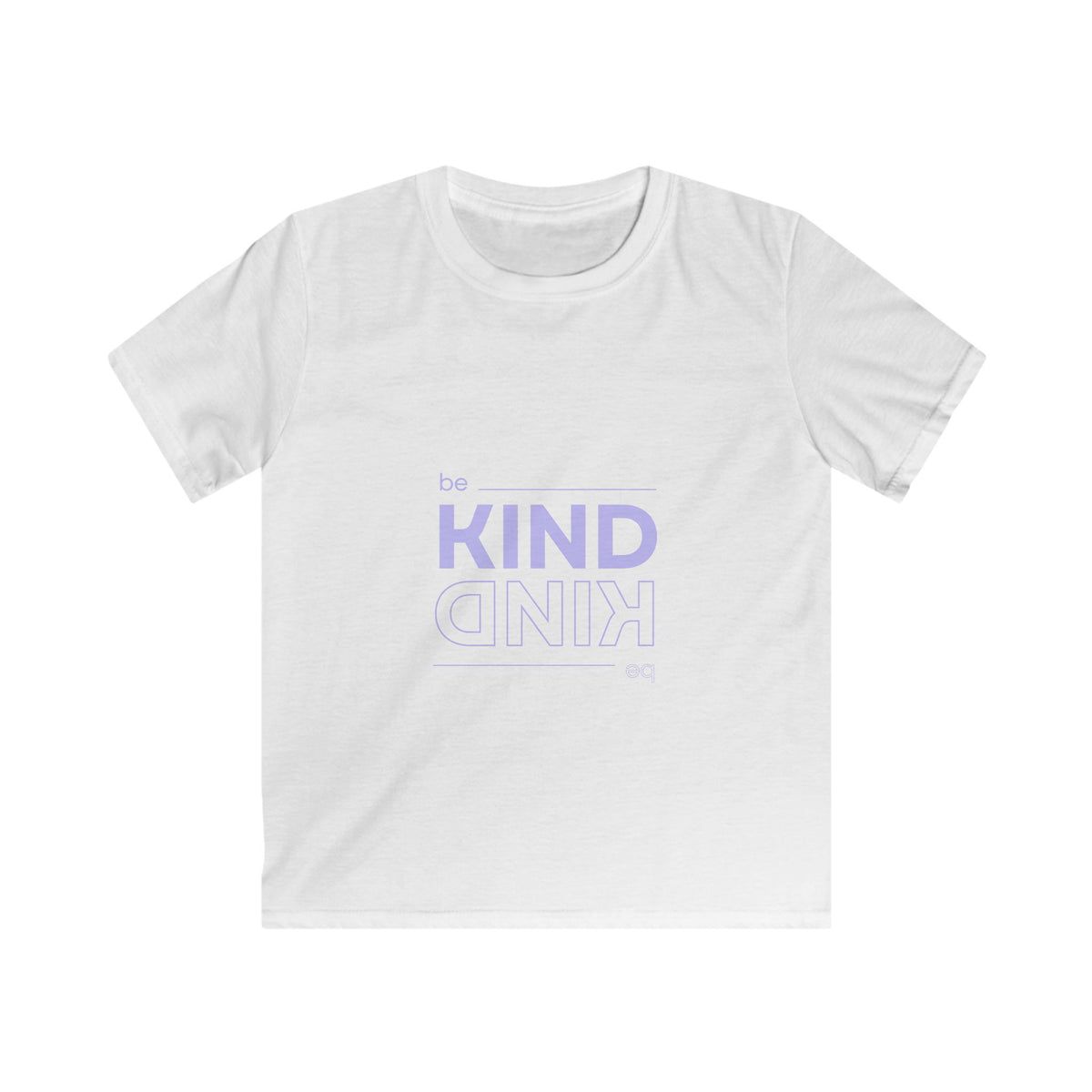 Kids Tee — "Be Kind" Pastel Mirror Graphic