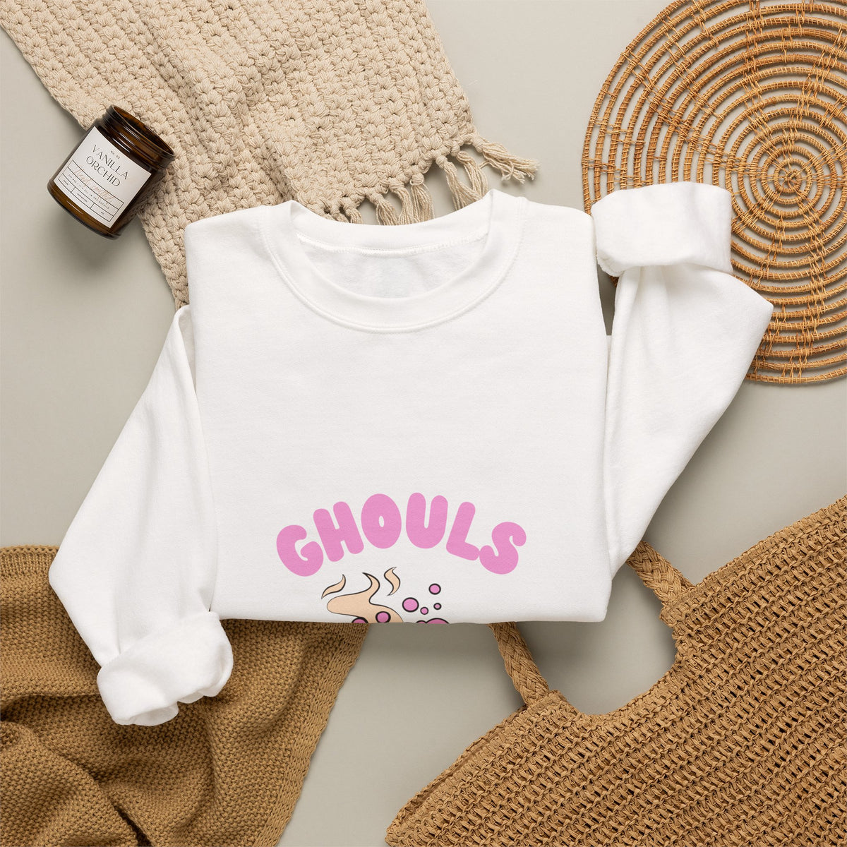 Ghoul Crewneck Sweatshirt — "Ghouls Just Wanna Have Fun" Cute Halloween Pullover