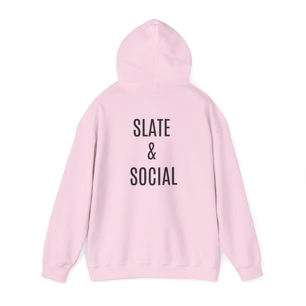 Butterfly Graphic Hoodie — 'Slate & Social' Minimalist White Pullover